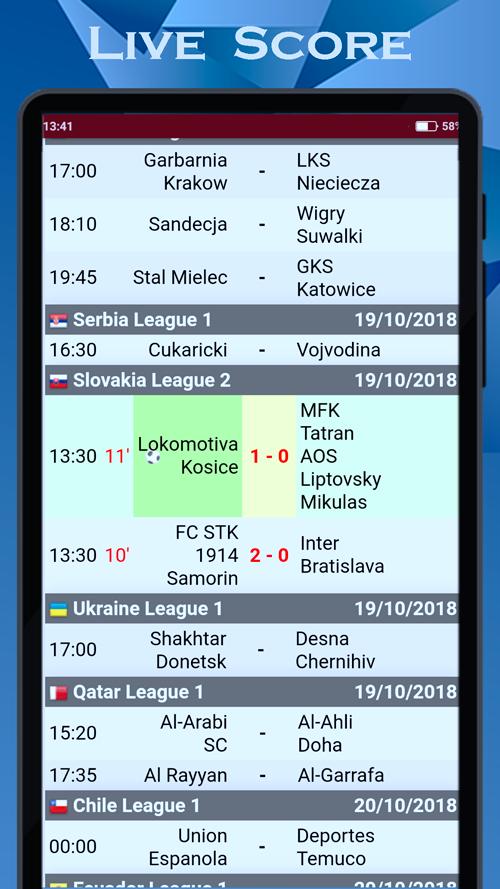 Download Soccer Live Scores Sport Football Match Results android on PC