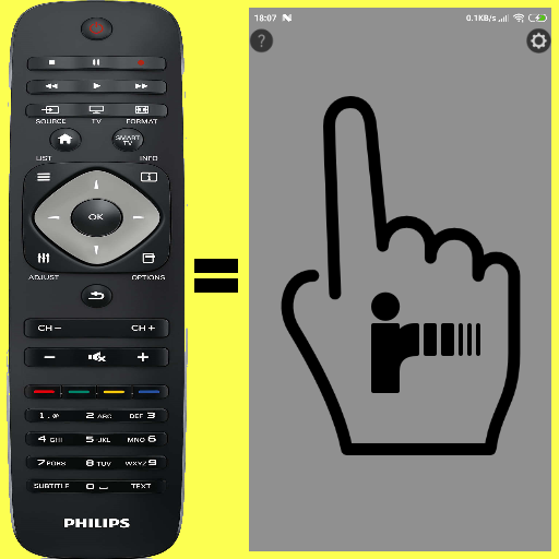 Philips TV IR Remote sem botão