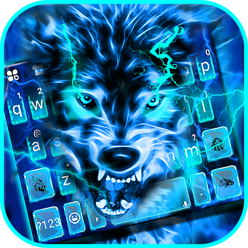 Tema Keyboard Lightning Wolf