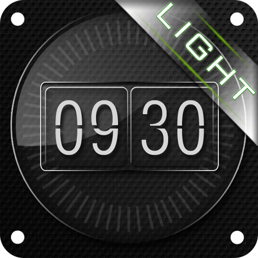 Glass clock. widget. LIGHT.