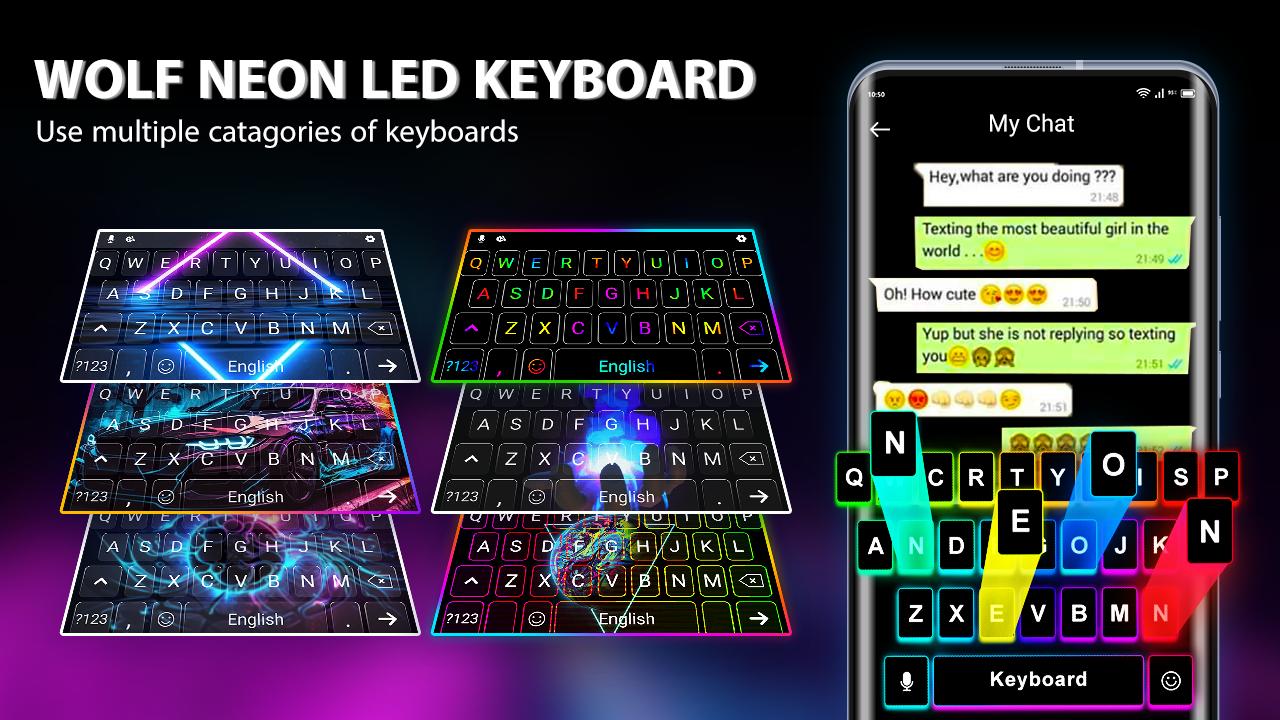 Download Neon LED Keyboard RGB Colors android on PC