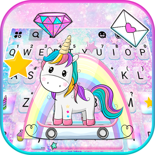 Galaxy Skate Unicorn keyboard