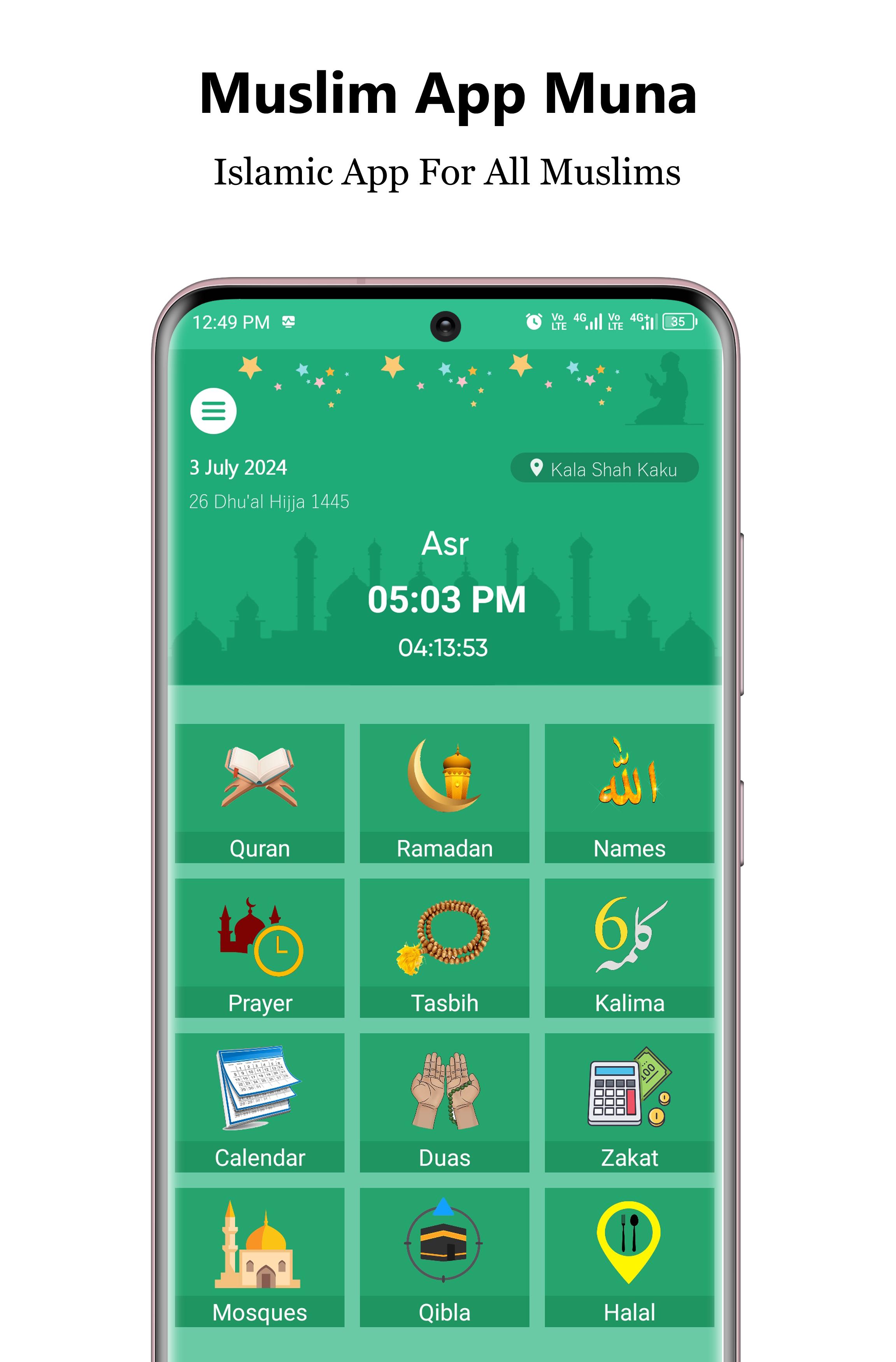 Download Muslim Muna Prayer Times Quran android on PC