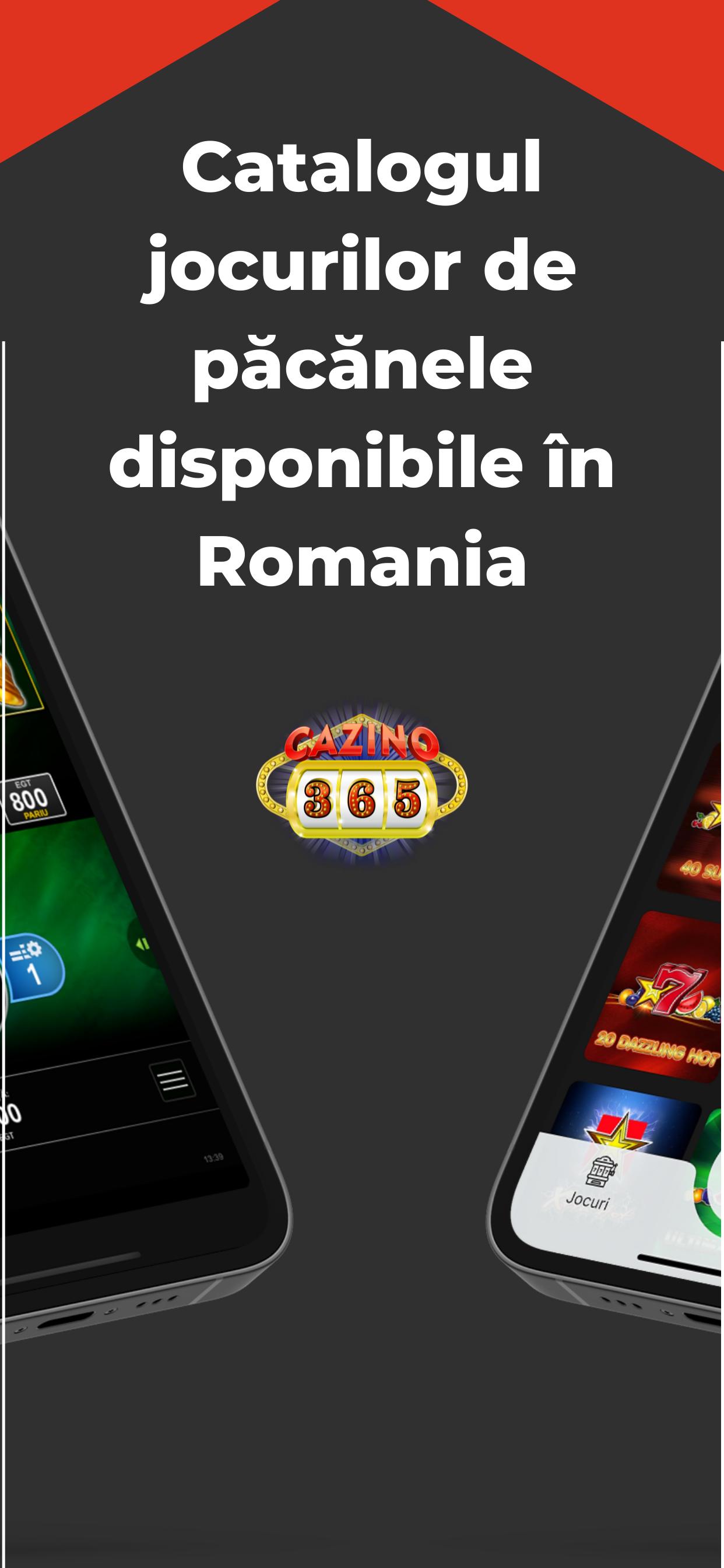 Interfața aplicației mobile Cazino365 pe un smartphone