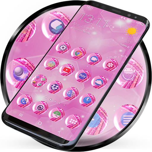 Theme Launcher Sparkling Pink