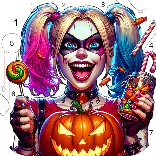 Màu Halloween theo số