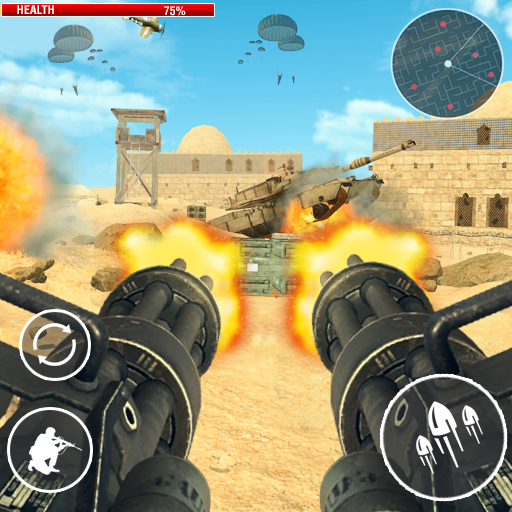 機関銃シミュレータ: 世界 戦争 ゲーム フリー ゲーム- 