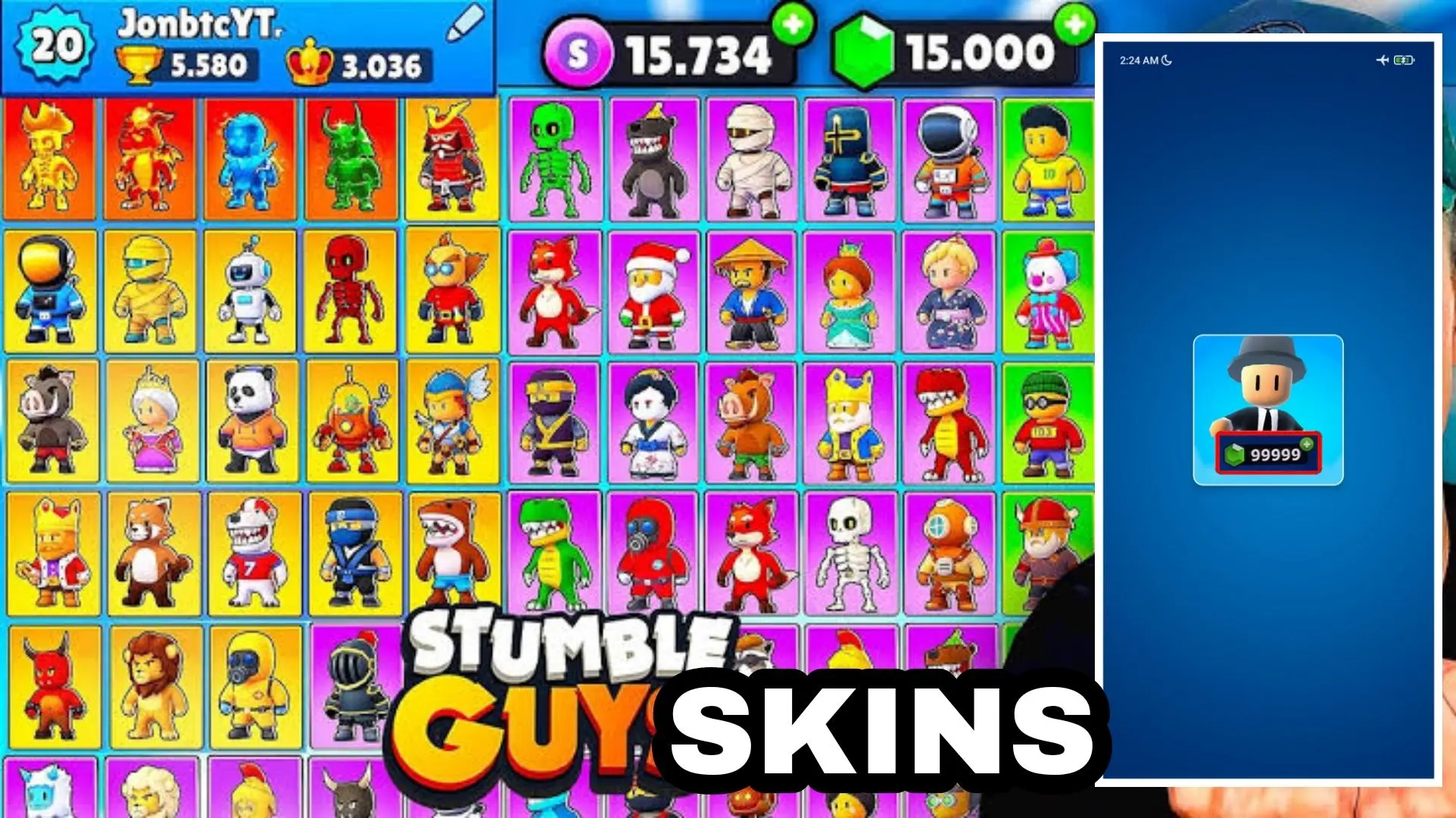 Baixe Mod Stumble Guys Skin Tool Pro no PC