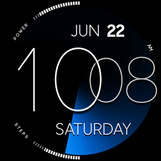 ZION Blue - digital watch face