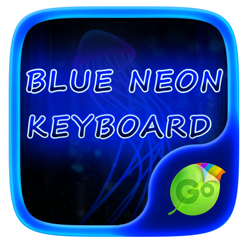 Blue Neon GO Keyboard Theme