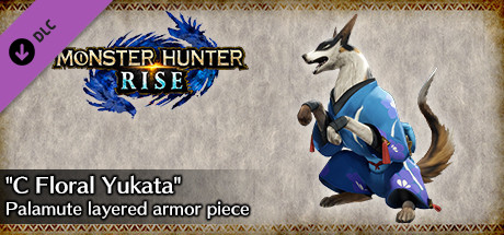 MONSTER HUNTER RISE - "C Floral Yukata" Palamute layered armor piece