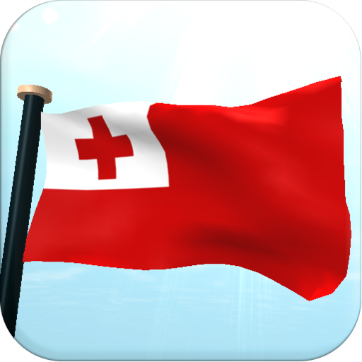 Tonga Flag 3D Free Wallpaper