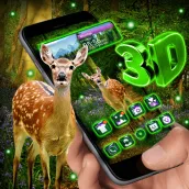 3D Green Forest Nature Theme