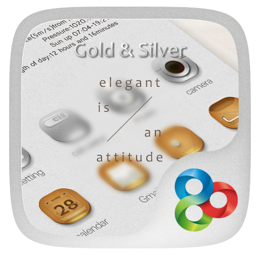 Gold&Silver GO Launcher Theme