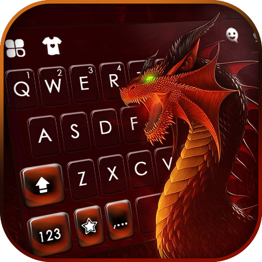 Fierce Red Dragon Keyboard Bac