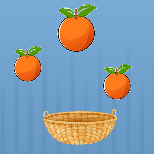 Orange basket catching 3d game