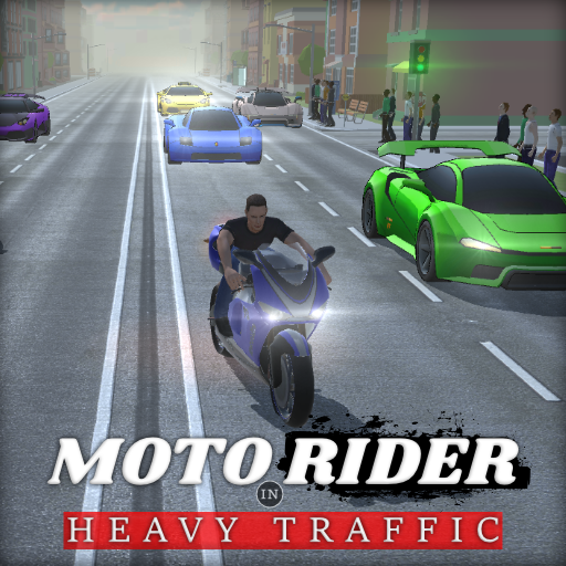 Moto Rider in Heavy Traffic