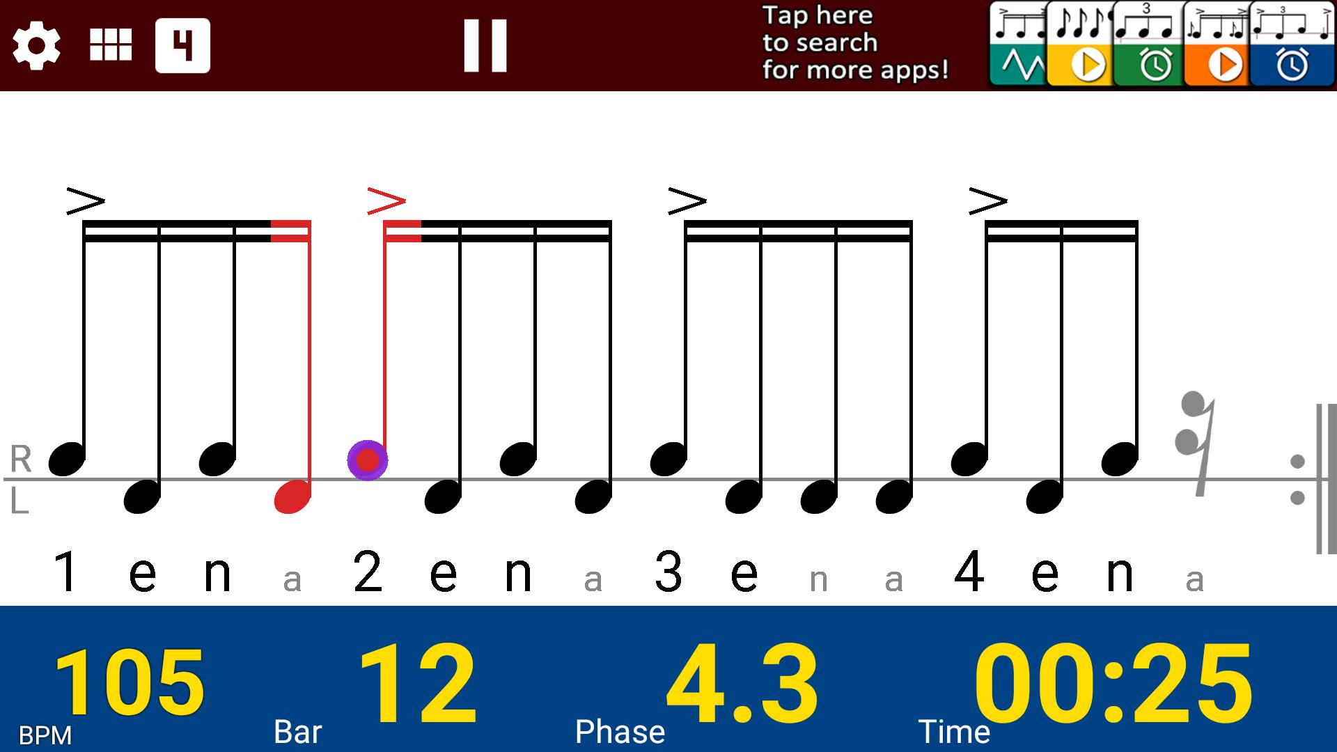 Drum shop beat metronome