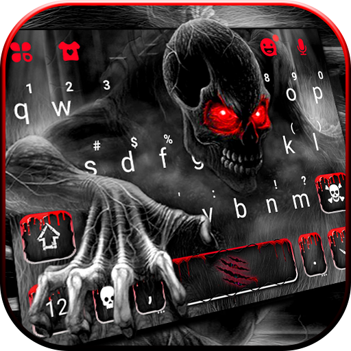 Zombie Monster Skull Klavye Te