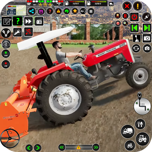 Village Tractor Driving Games