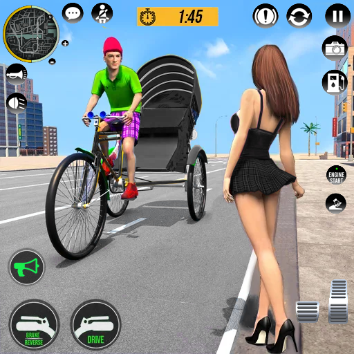 Bicycle Rickshaw Driving Games