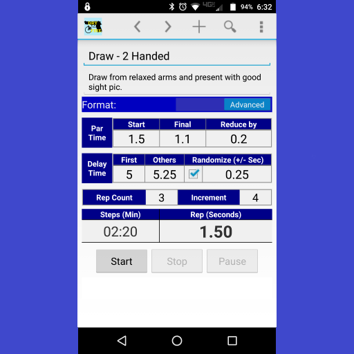 Dry Fire Par Time Tracker