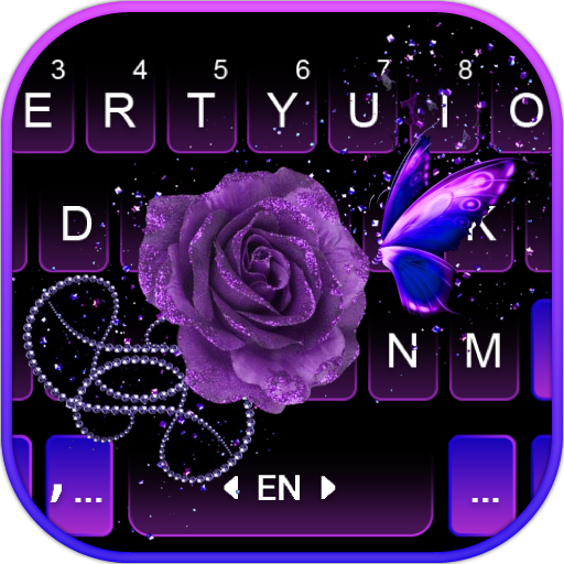 Purple Rosy Black Klavye Arkap