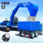 Snow Excavator Road Truck Game