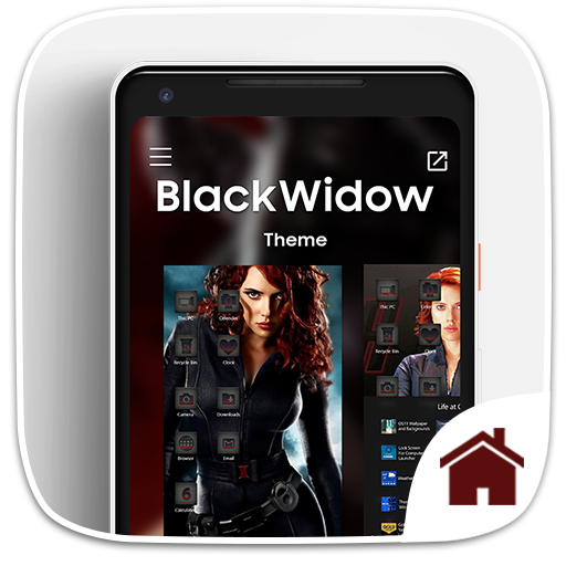 Black Widow Theme For Computer Launcher