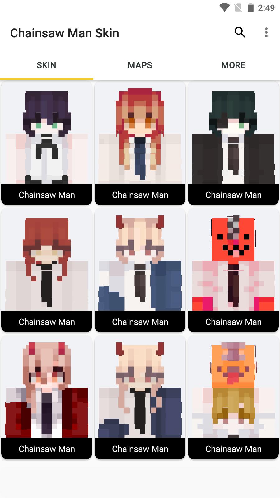 Download Chainsaw Man Minecraft Skins android on PC