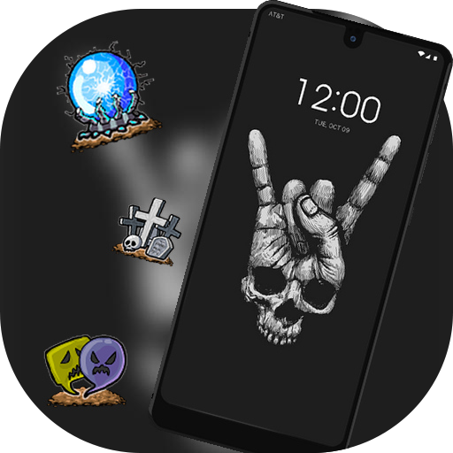 Abstract theme Rock Skull Graf