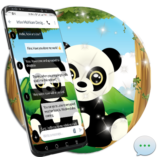 Cute Panda SMS Dual Theme