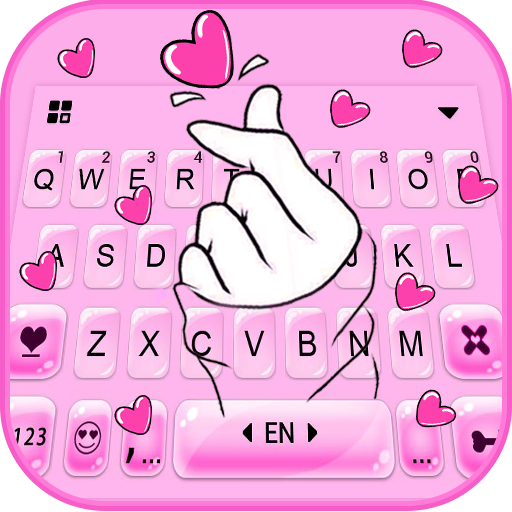 Love Pink Heart कीबोर्ड