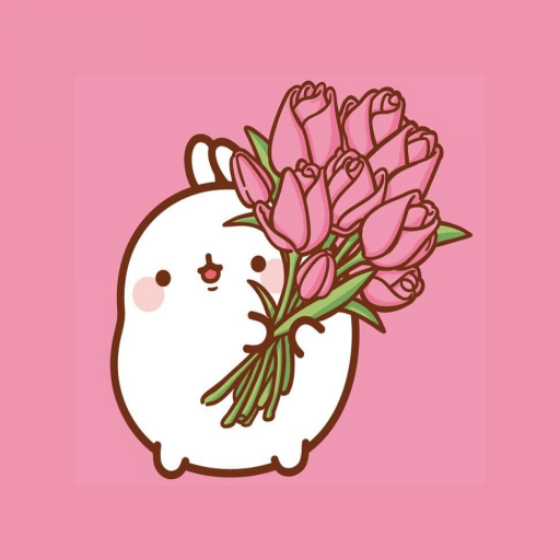 Wallpaper Molang yang lucu