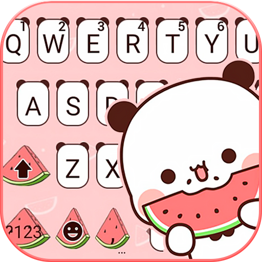 Pink Melon Panda Keyboard Back