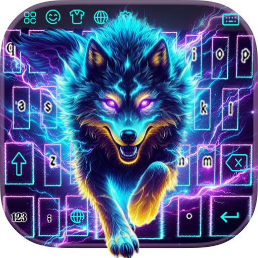 Night Light Wolf keyboard