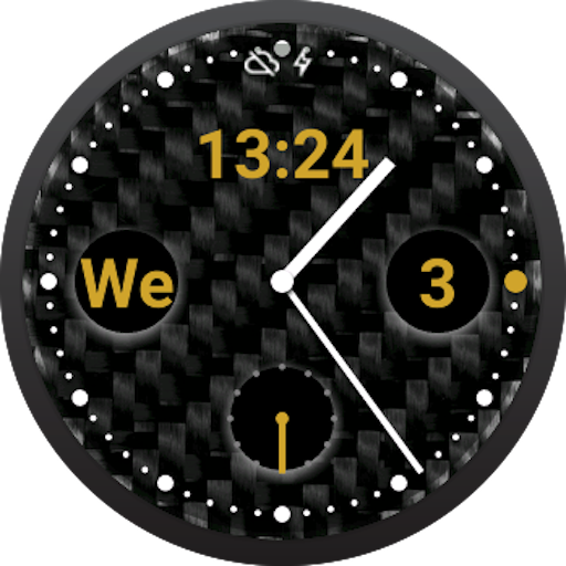 Carbon Gold Watch Face