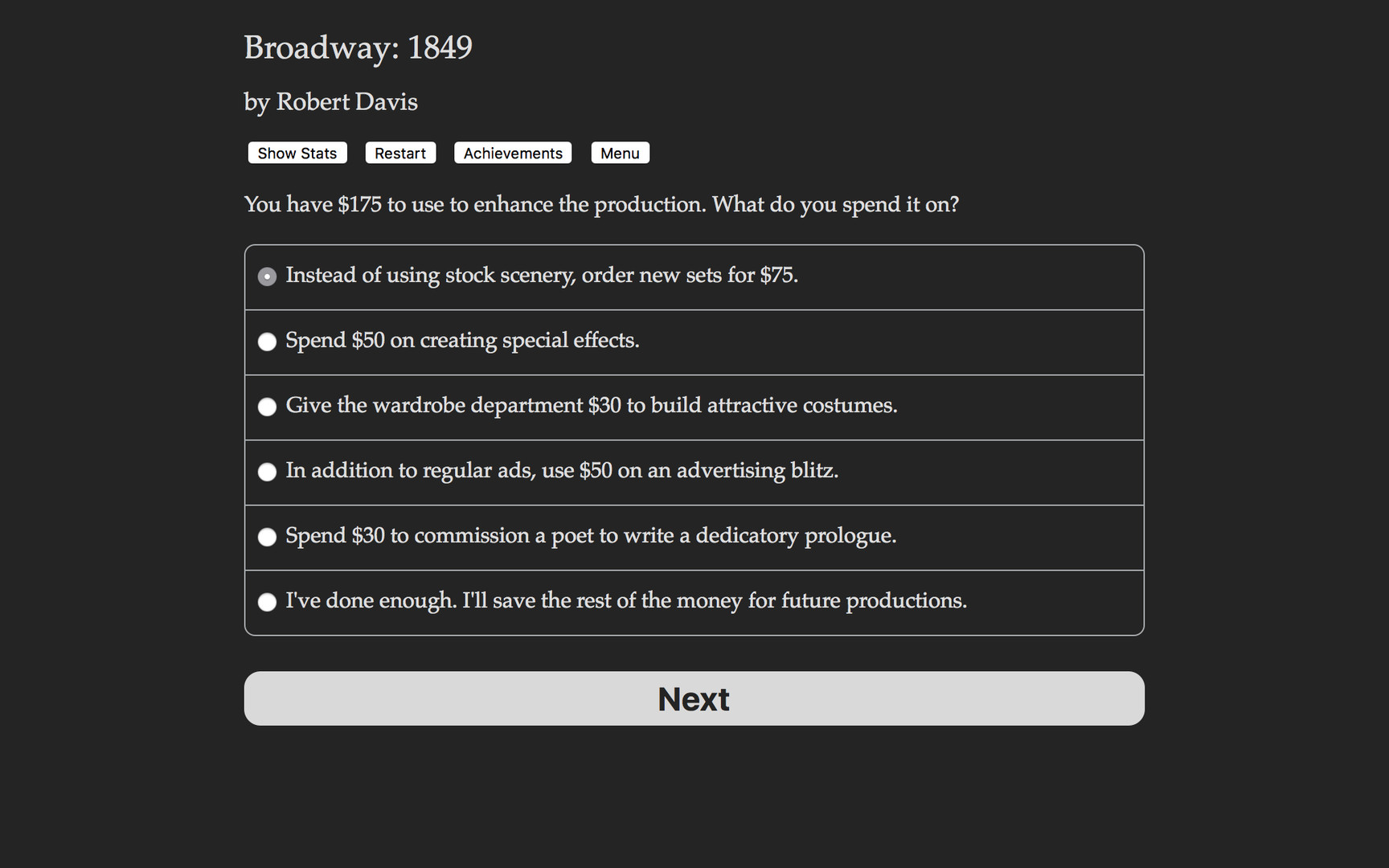 Download Broadway 1849 Demo Free and Play on PC