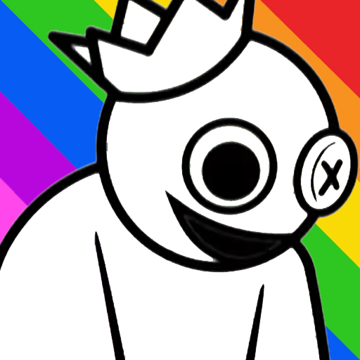 Green, Blue and Purple Rainbow Friends Roblox Coloring Page