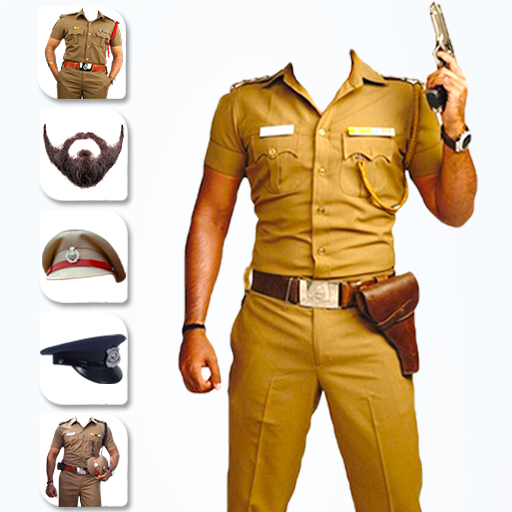 Men Police Suit Photo Editor