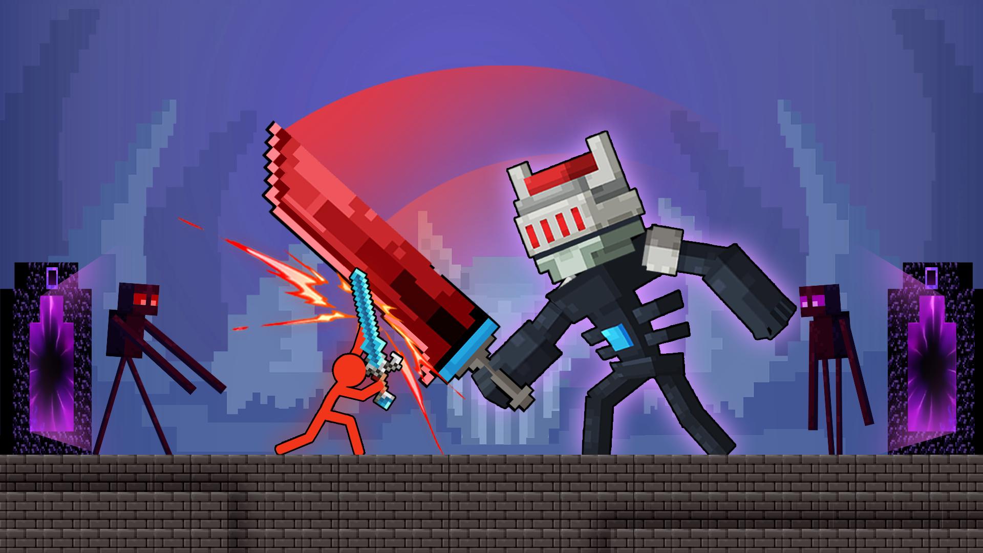 Minecraft Characters Invade Fantastic Stickman Animation