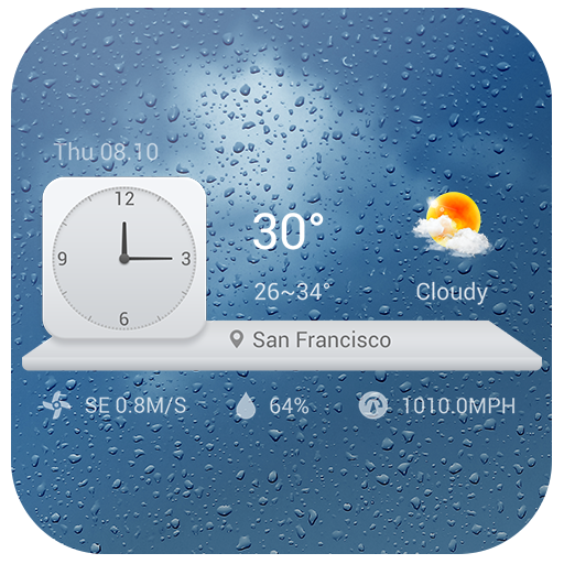 Analog Clock Widget & Weather