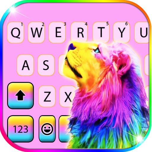 Colorful Lion कीबोर्ड पृष्ठभूम