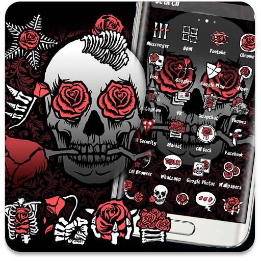 Rose Skull Punk Tema
