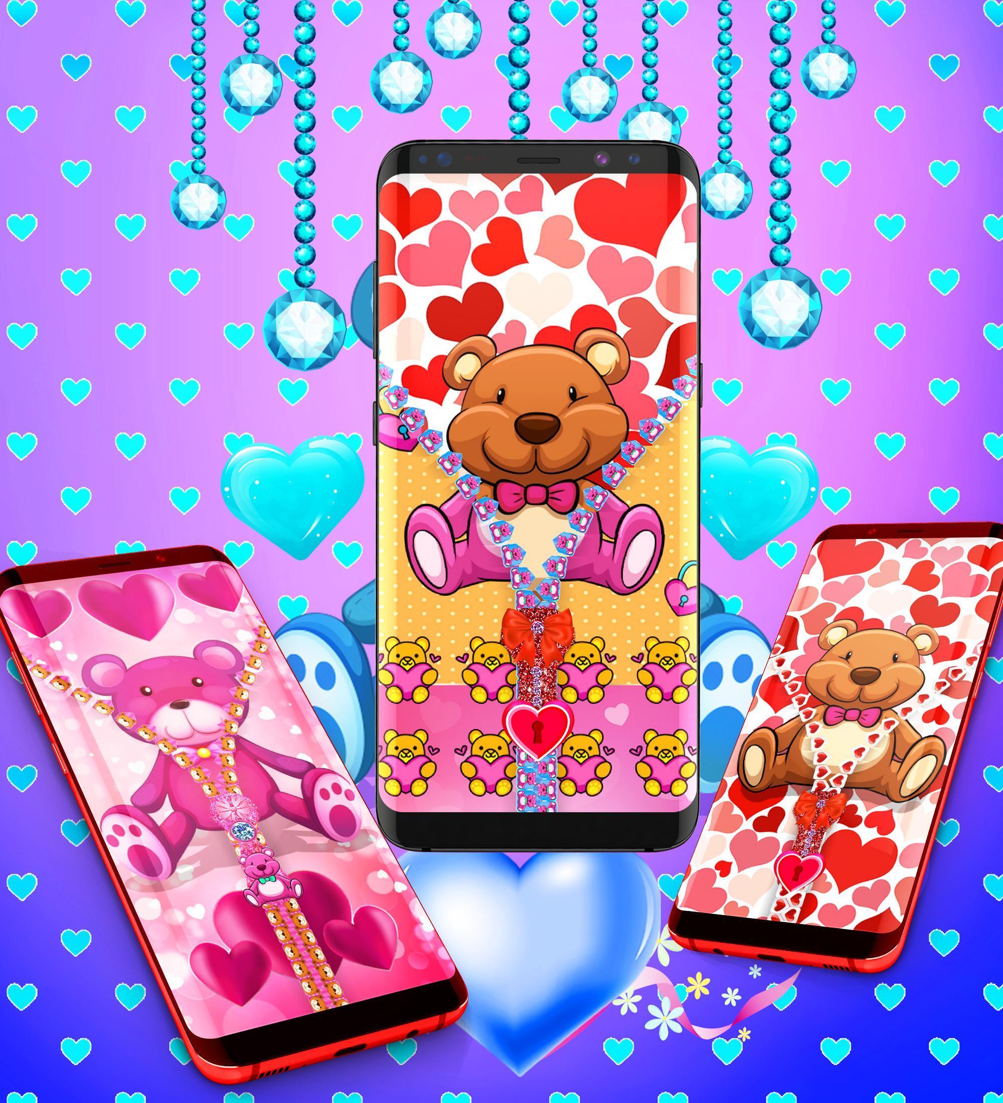Download Teddy bear zip locker android on PC
