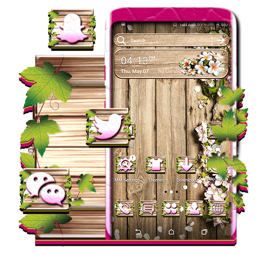 Wooden Flower Vine Theme