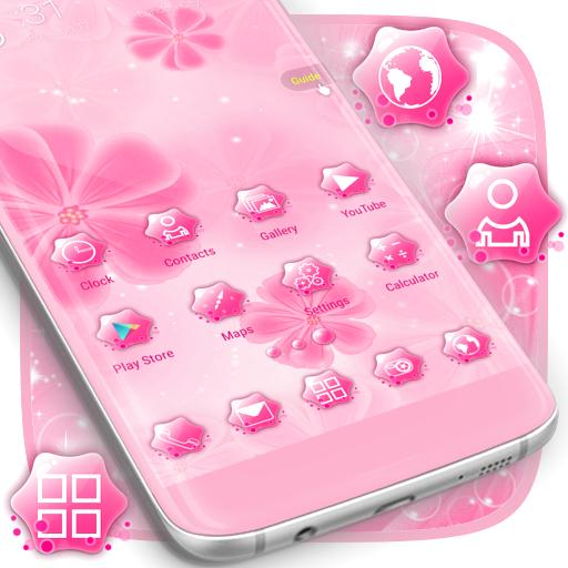 Pink girl Launcher Theme