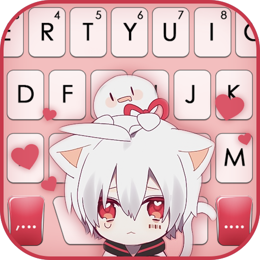 Anime Cat Boy Keyboard Backgro