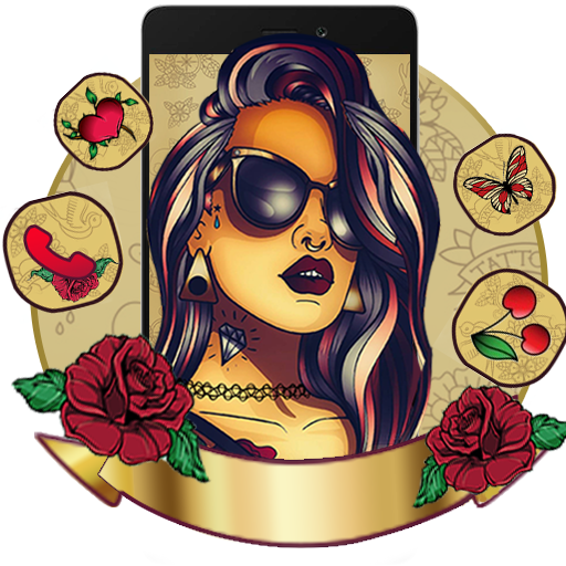 Tattoo Girl Art Themes HD Wall