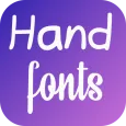 Hand fonts for FlipFont